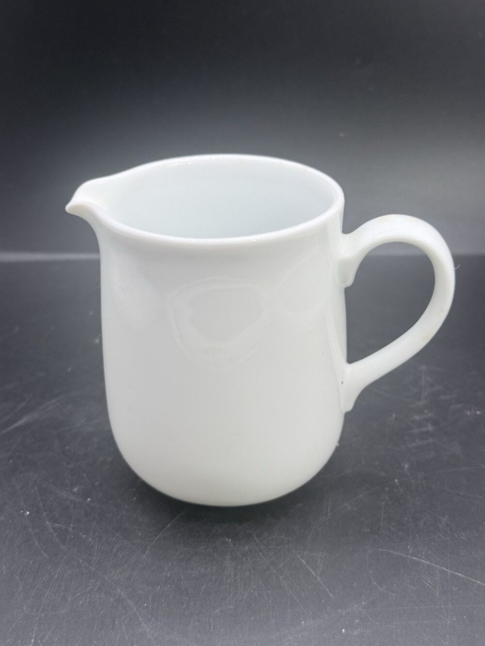Corning Corelle white creamer pitcher featuring a glossy finish 6oz